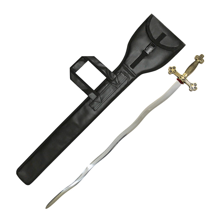 Masonic US Fraternal Fellow Craft (Square & Compass) Sword, with black Leather Case (Set of 2)