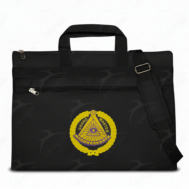 Masonic Grand master Black Tote Bag Printed with Hand & Shoulder Carry