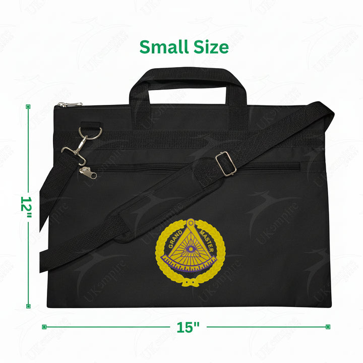 Masonic Grand master Black Tote Bag Printed with Hand & Shoulder Carry