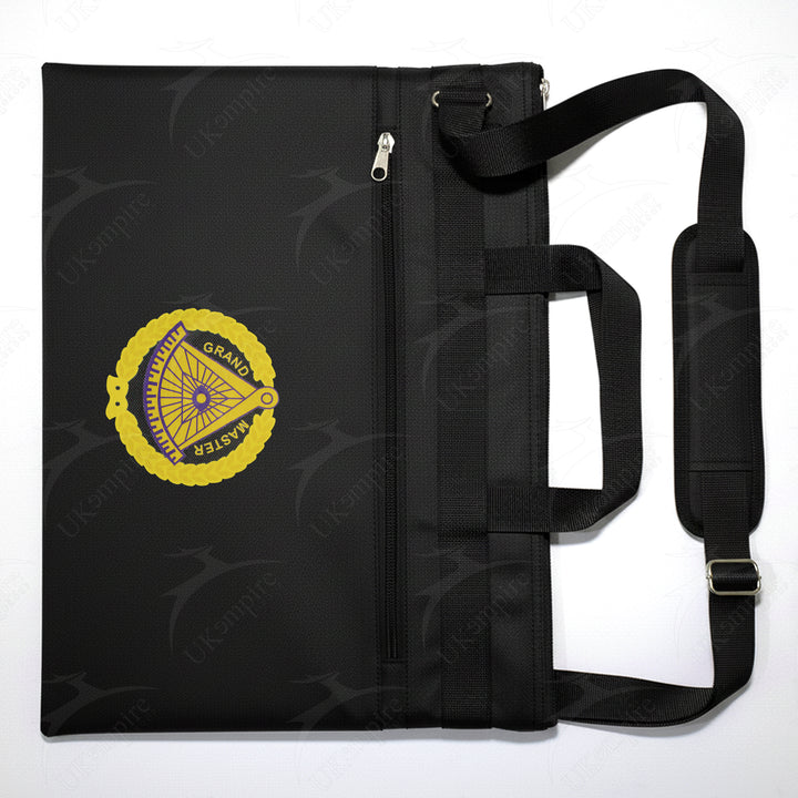 Masonic Grand master Black Tote Bag Printed with Hand & Shoulder Carry