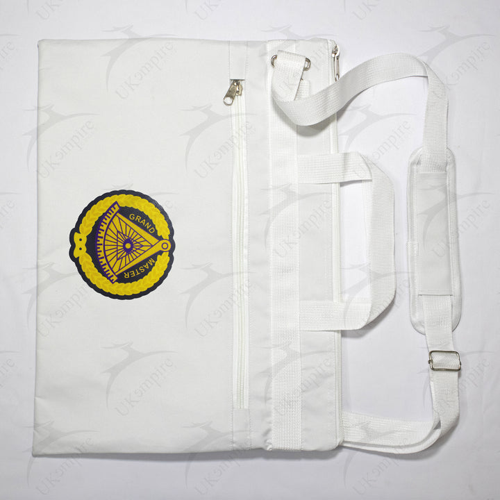 Masonic Grand master White Tote Bag Printed with Hand & Shoulder Carry