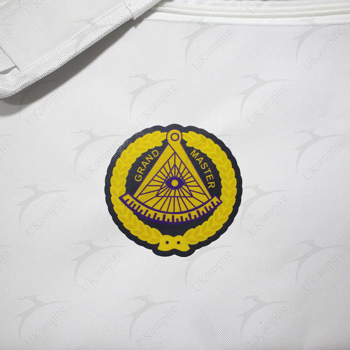 Masonic Grand master White Tote Bag Printed with Hand & Shoulder Carry