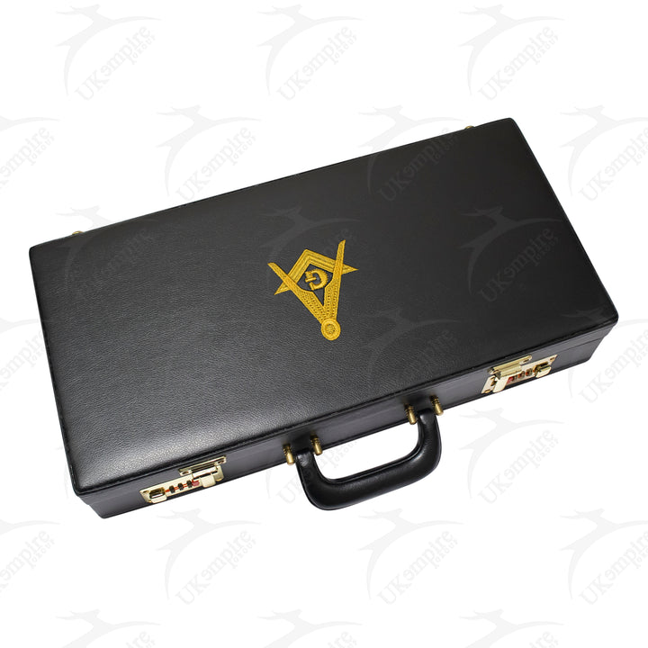 Masonic Apron Half Briefcase Square Compass G Gold