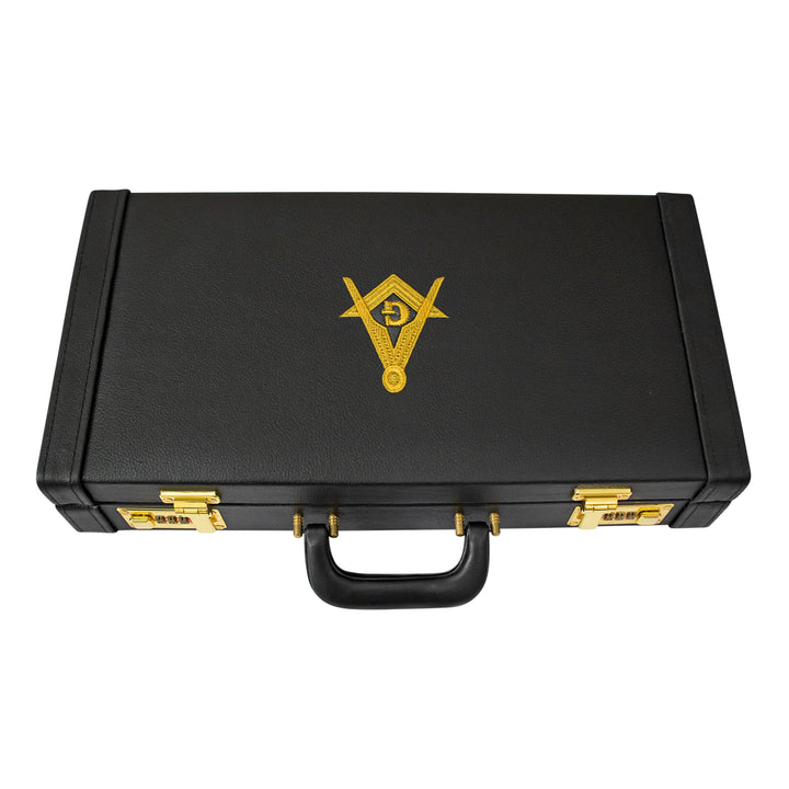 Masonic Apron Half Briefcase Square Compass G Gold