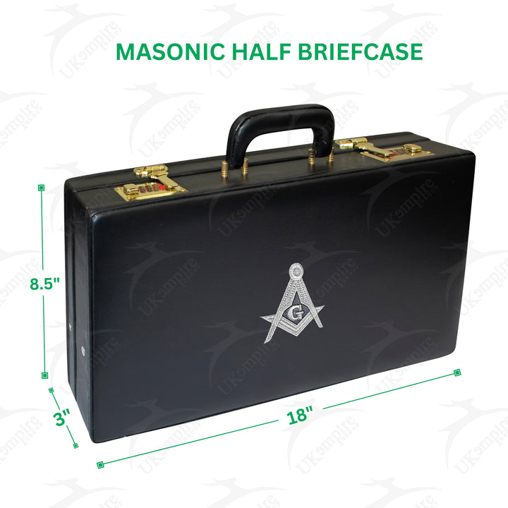 Masonic Apron Half Briefcase Square Compass G Silver