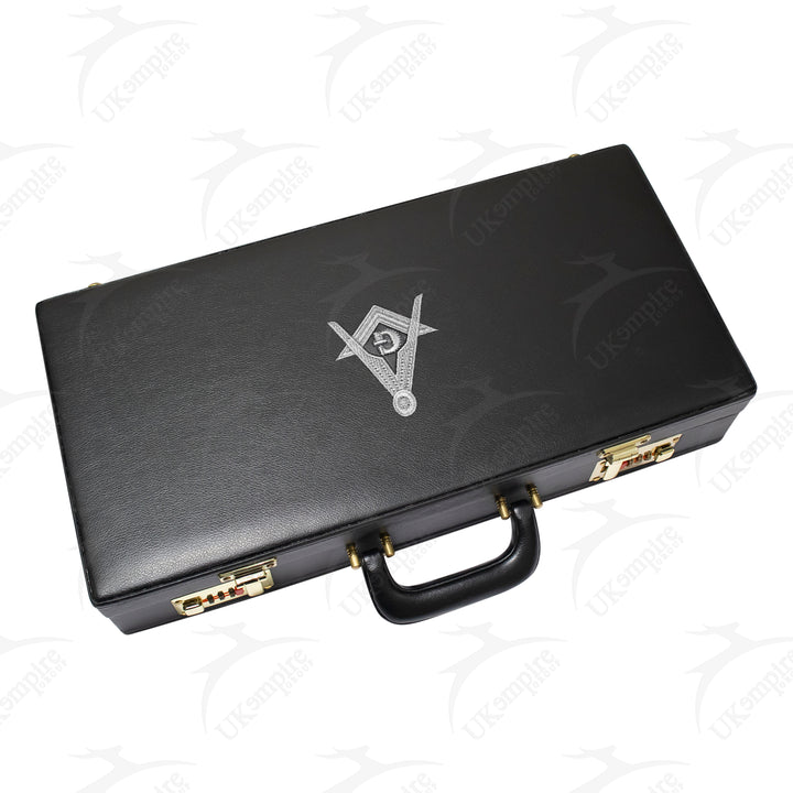 Masonic Apron Half Briefcase Square Compass G Silver