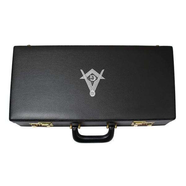 Masonic Apron Half Briefcase Square Compass G Silver