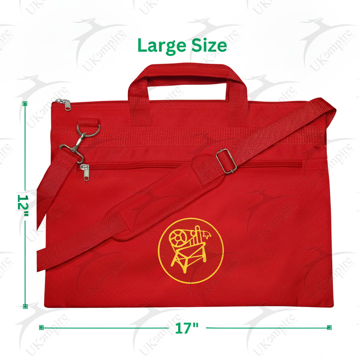 Masonic Heroines Of Jericho Red Tote Bag Printed with Hand & Shoulder Carry