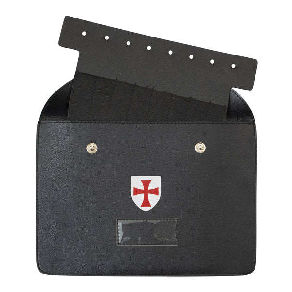 Masonic Knight Templar Shield Jewel Holder Case Faux Leather – Large