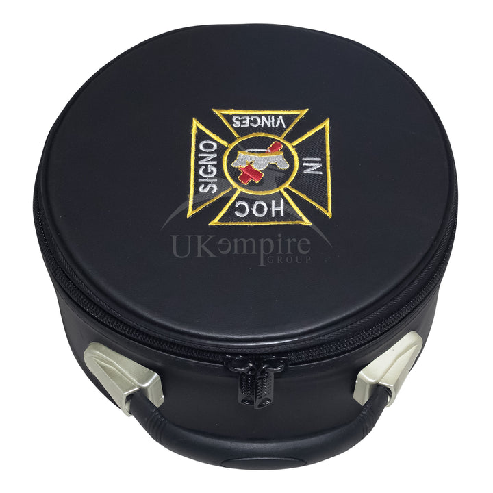 Masonic Knights Templar Crown Cap Case Black Cross Emblem 1