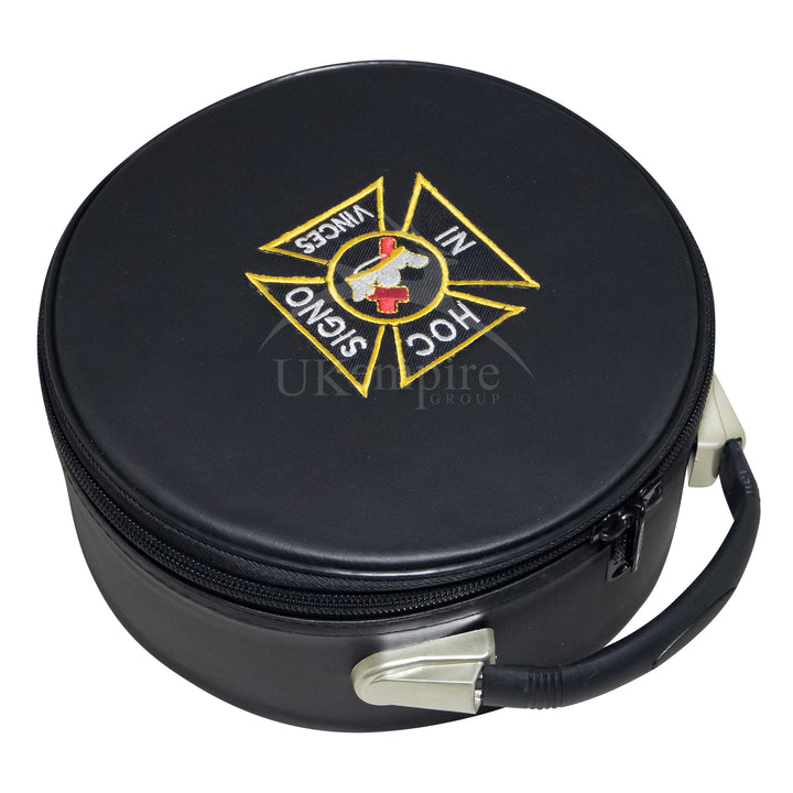 Masonic Knights Templar Crown Cap Case Black Cross Emblem 2