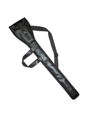 Premium Knights Templar Sword Case - 92cm Black Leather with Hand Carry & Shoulder Strap, Large Masonic Sword Holder Bag