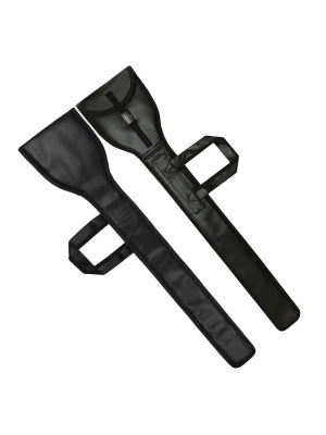 Premium Knights Templar Sword Case - 92cm Black Leather with Hand Carry & Shoulder Strap, Large Masonic Sword Holder Bag