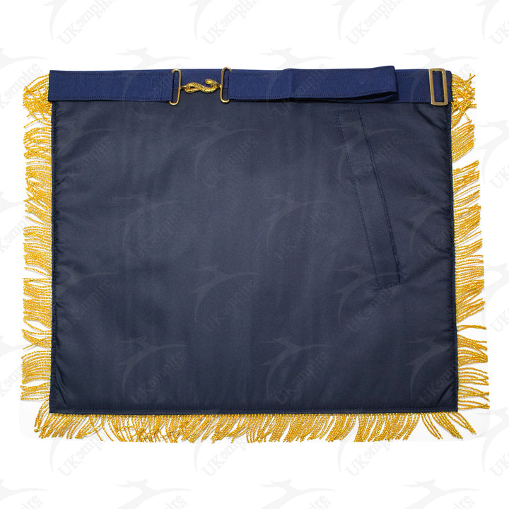 Masonic Past Master Apron With (Wreath) – Navy Blue Ribbon