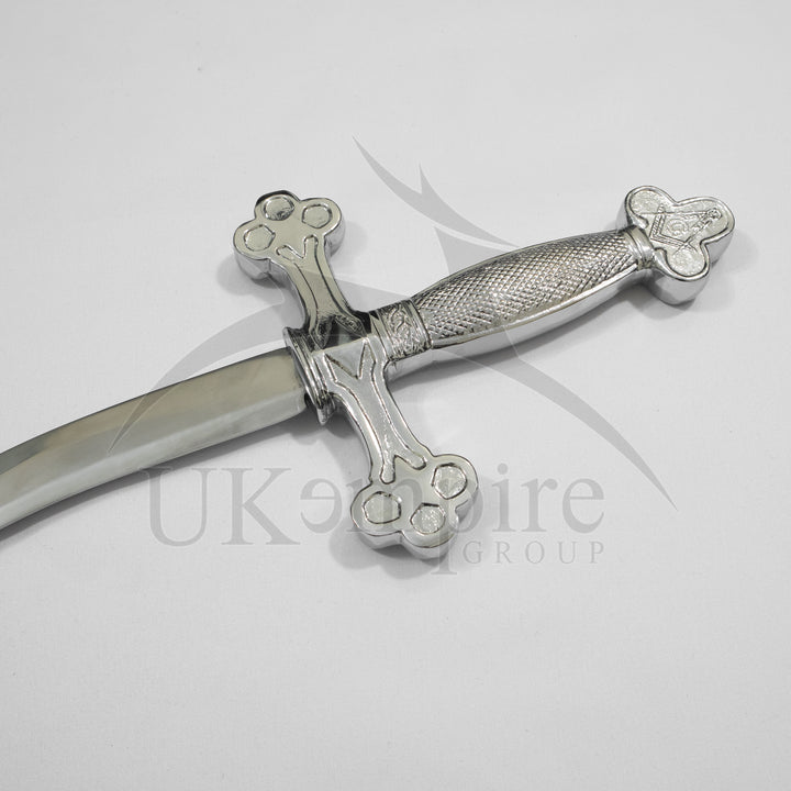Masonic Master Mason Silver Sword with Leather Case (Set of 2)-3