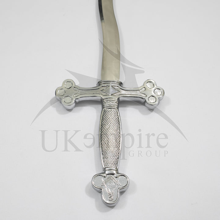 Masonic Master Mason Silver Sword with Leather Case (Set of 2)-4