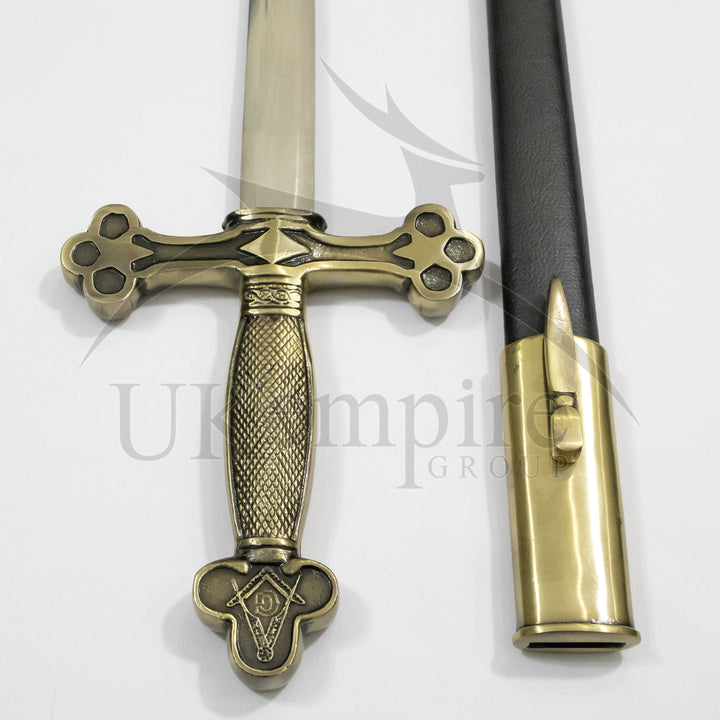 Masonic Master Mason Sword, Scabbard & Leather Case (Set of 3)-4