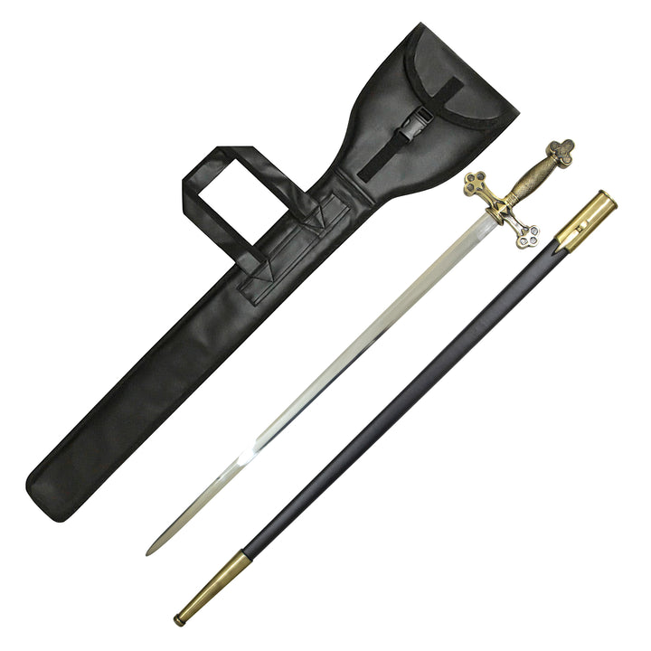 Masonic Master Mason Sword, Scabbard & Leather Case (Set of 3)