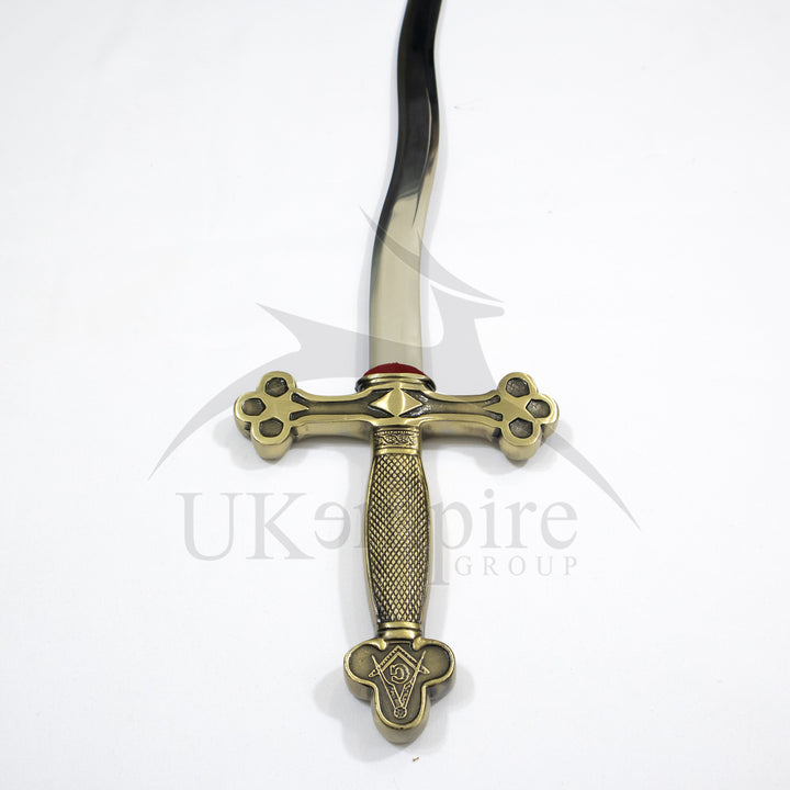 Masonic Master Mason Sword with Leather Case (Set of 2)-4