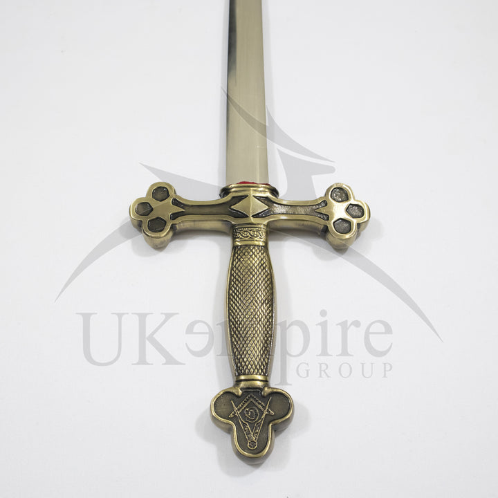 Masonic Master Mason Sword with Leather Case (Set of 2)-4