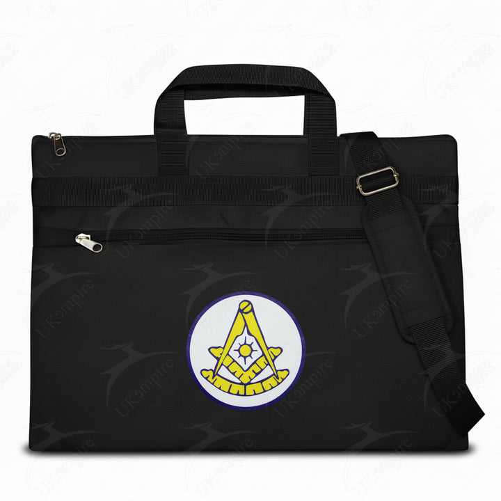 Masonic Past Master Black Tote Bag Printed with Hand & Shoulder Carry