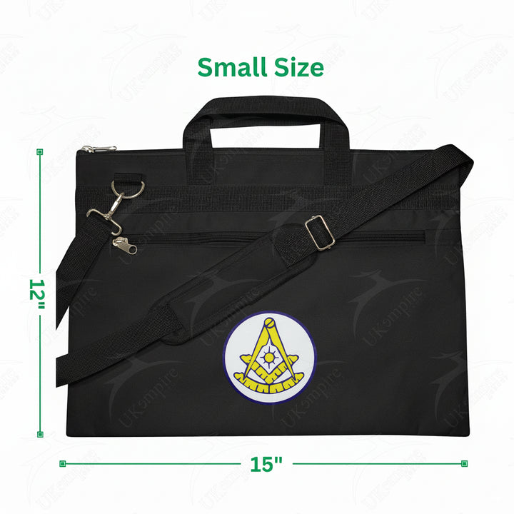 Masonic Past Master Black Tote Bag Printed with Hand & Shoulder Carry 