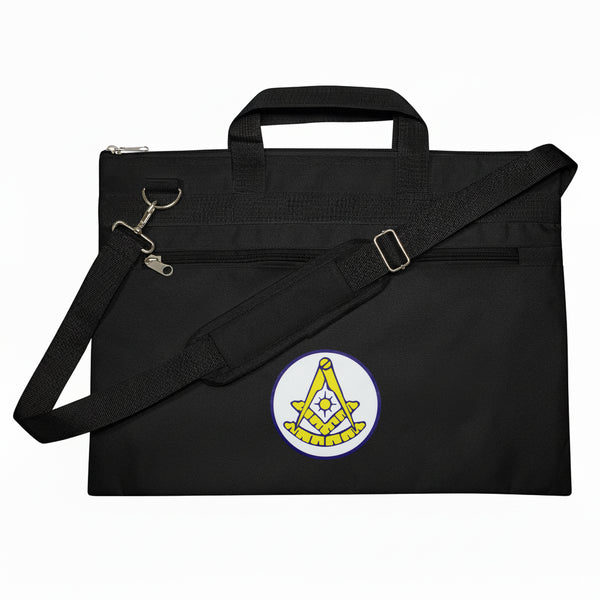 Masonic Past Master Black Tote Bag Printed with Hand & Shoulder Carry