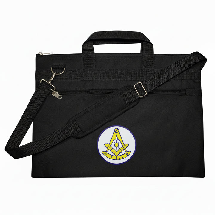 Masonic Past Master Black Tote Bag Printed with Hand & Shoulder Carry