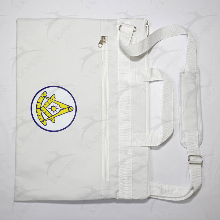 Masonic Past Master White Tote Bag Printed with Hand & Shoulder Carry