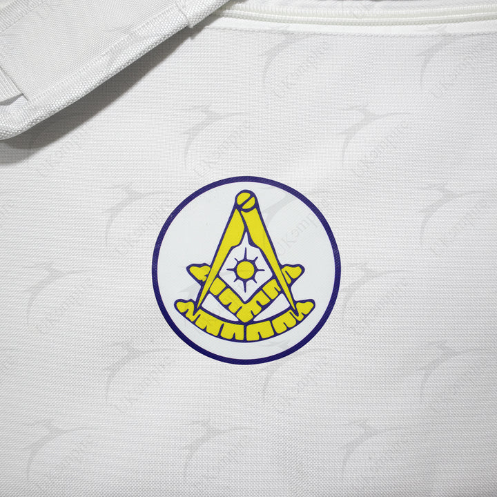 Masonic Past Master White Tote Bag Printed with Hand & Shoulder Carry