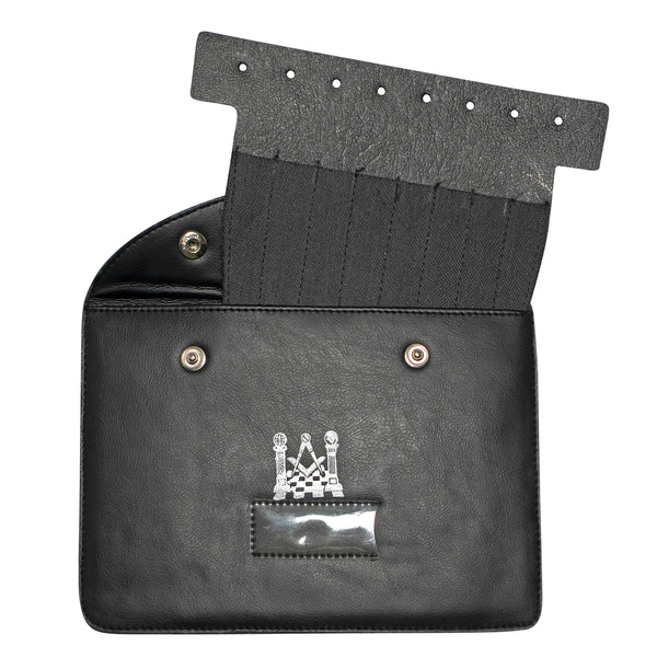 Masonic Master Mason Jewel Holder Case Black Faux Leather – Large