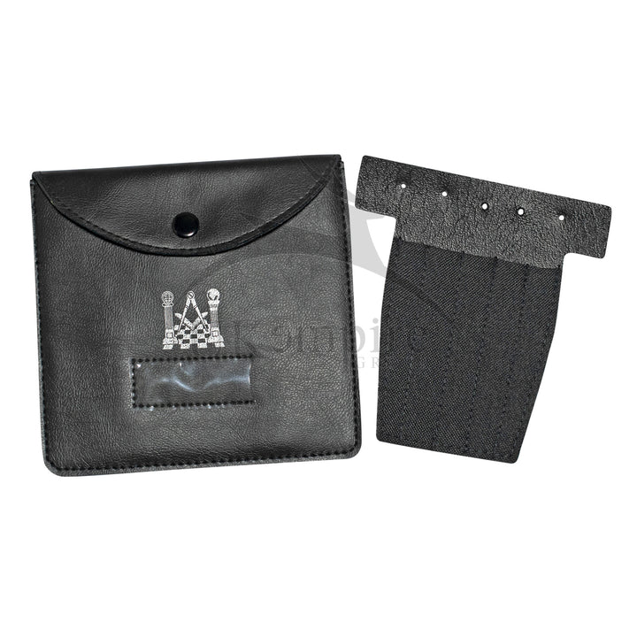 Masonic Master Mason Jewel Holder Case Black Faux Leather – Medium
