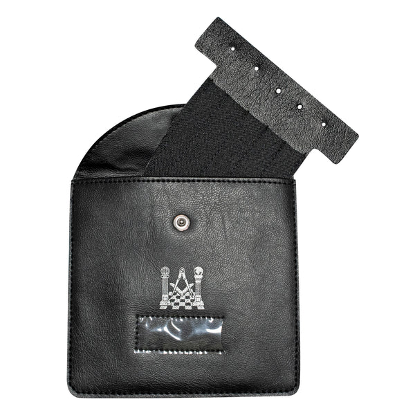 Masonic Master Mason Jewel Holder Case Black Faux Leather – Medium