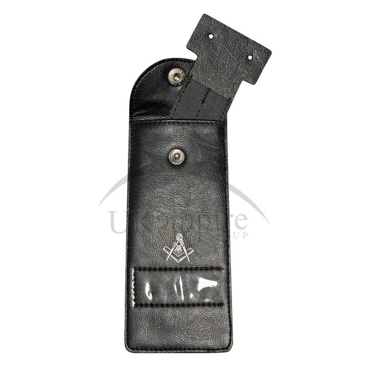Masonic Master Mason Jewel Holder Case Black Faux Leather – Small
