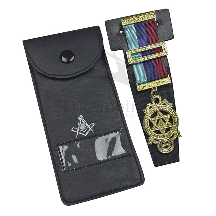 Masonic Master Mason Jewel Holder Case Black Faux Leather – Small