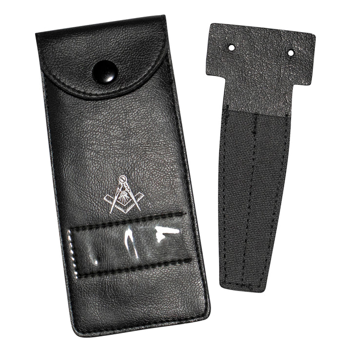 Masonic Master Mason Jewel Holder Case Black Faux Leather – Small