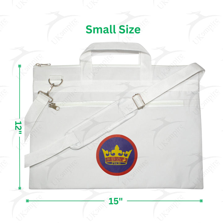 Masonic Princess York Cross White Tote Bag Printed with Hand & Shoulder Carry