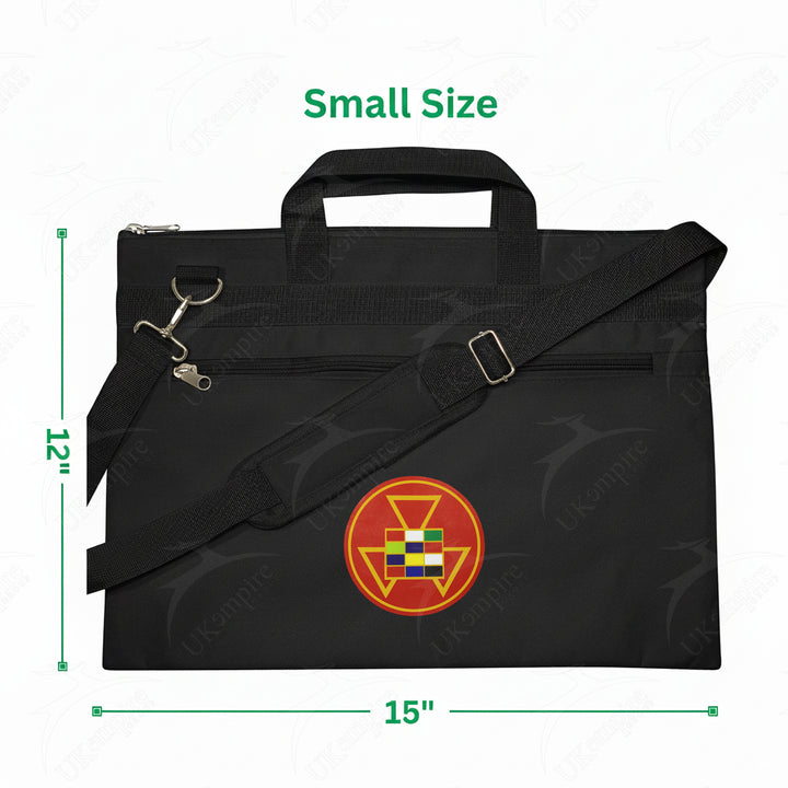 Masonic Red Royal Arch Black Tote Bag Printed with Hand & Shoulder Carry