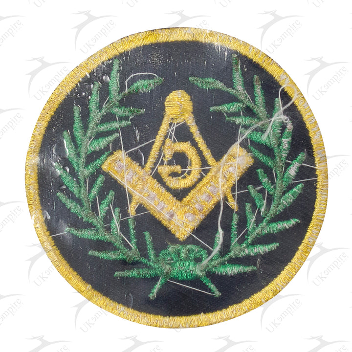 Masonic Red Square & Compass G Patch Machine Embroidery – Iron-On Back