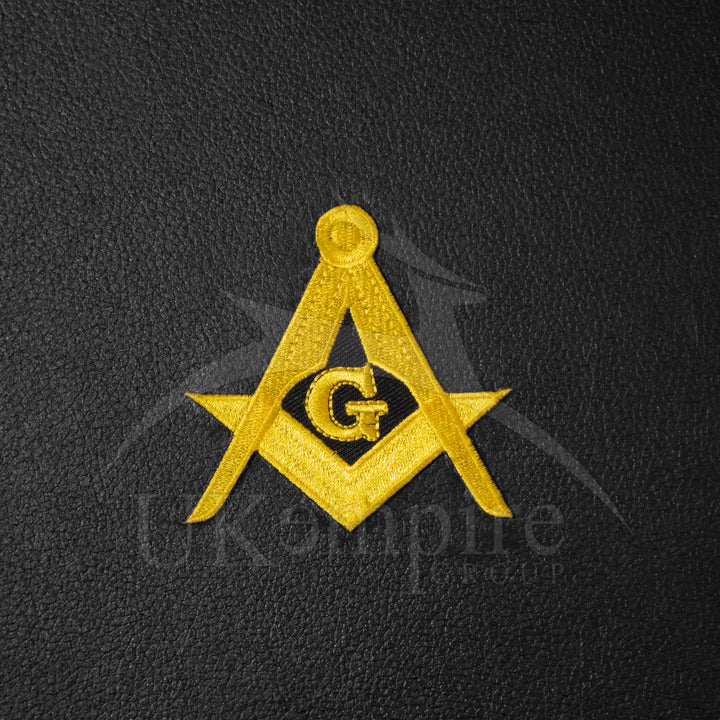 Masonic Apron Briefcase Grand, Square Compass G Gold