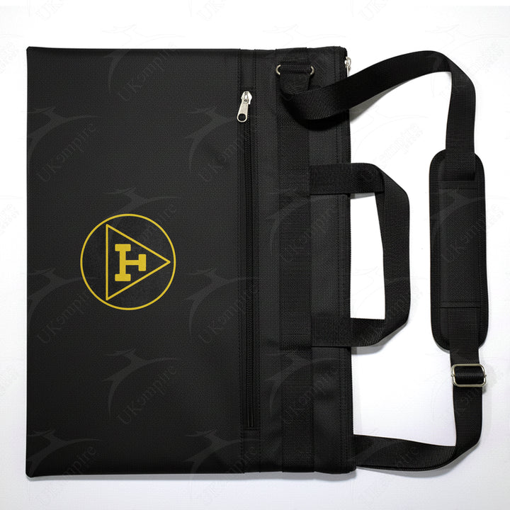 Masonic Royal Arch Black Tote Bag Gold Printed with Hand & Shoulder Carry