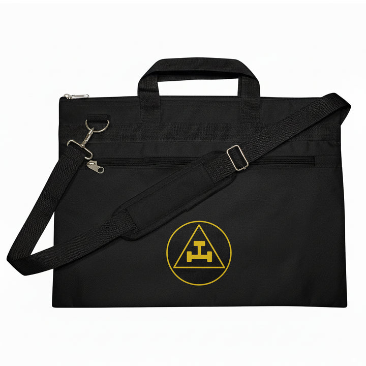 Masonic Royal Arch Black Tote Bag Gold Printed with Hand & Shoulder Carry