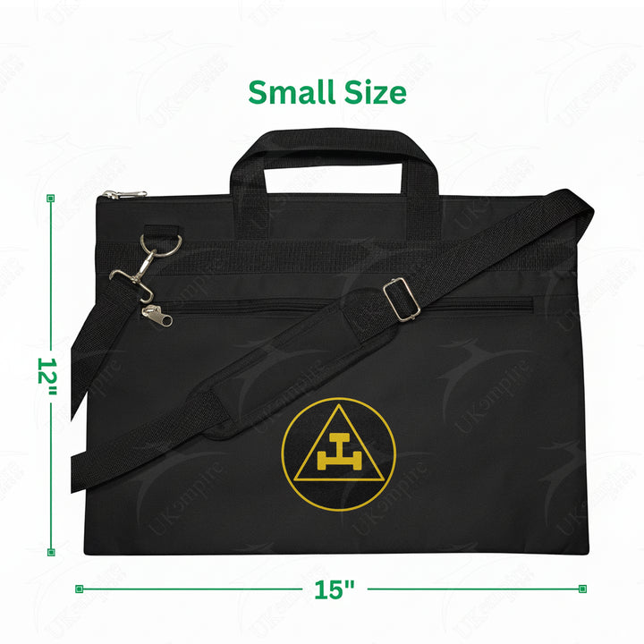 Masonic Royal Arch Black Tote Bag Gold Printed with Hand & Shoulder Carry