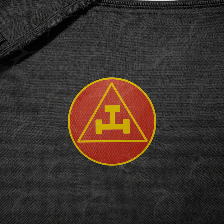 Masonic Royal Arch Black Tote Bag Red & Gold Printed with Hand & Shoulder Carry