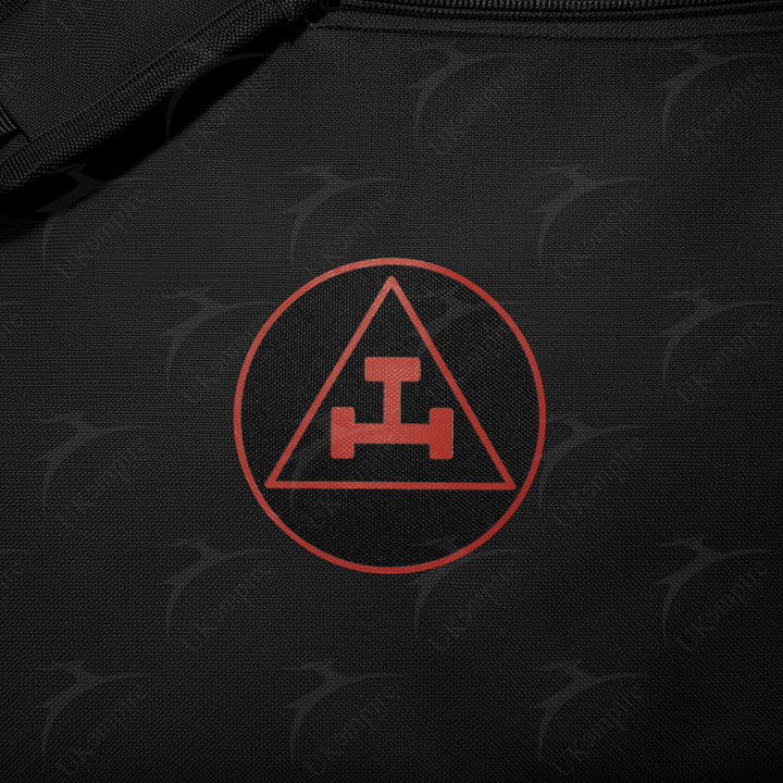 Masonic Royal Arch Black Tote Bag Red Printed Hand & Shoulder Carry
