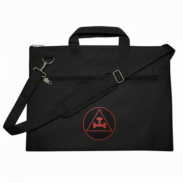 Masonic Royal Arch Black Tote Bag Red Printed Hand & Shoulder Carry