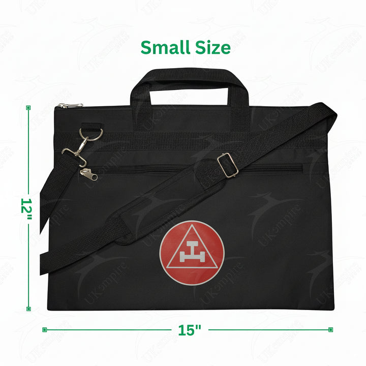 Masonic Royal Arch Black Tote Bag Red & Silver Printed with Hand & Shoulder Carry