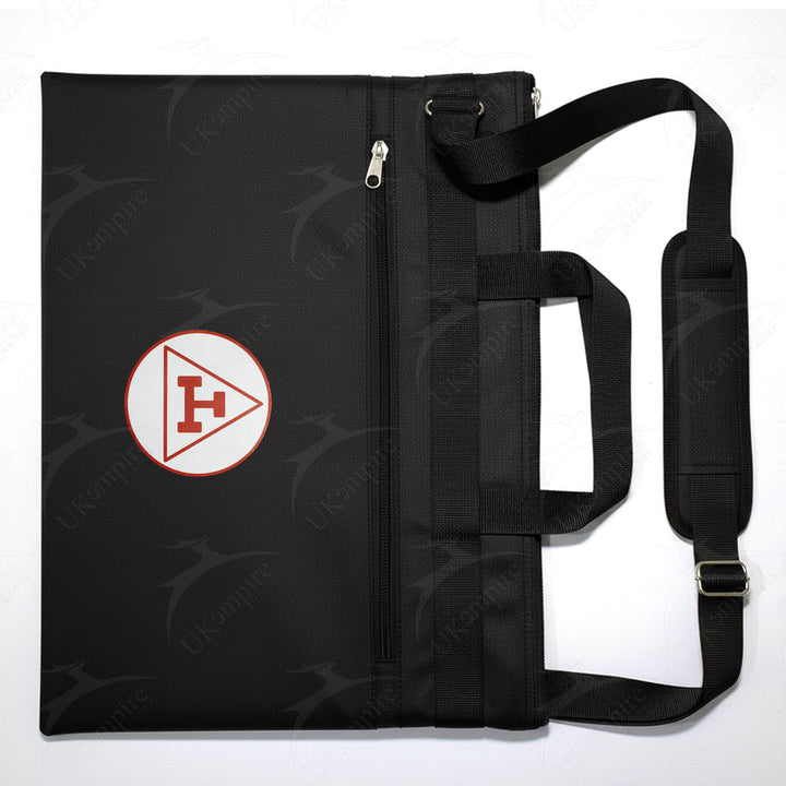 Masonic Royal Arch Black Tote Bag Red & White Printed with Hand & Shoulder Carry