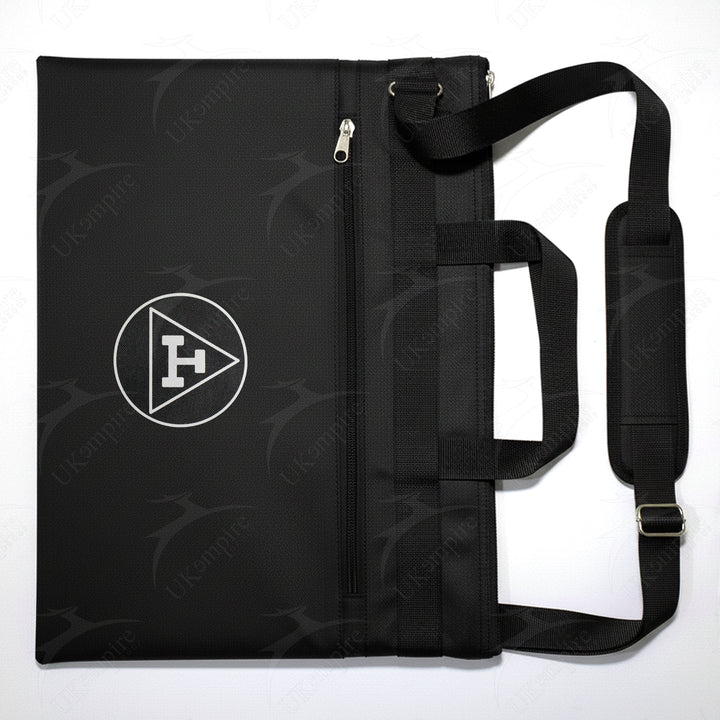 Masonic Royal Arch Black Tote Bag Silver Printed with Hand & Shoulder Carry