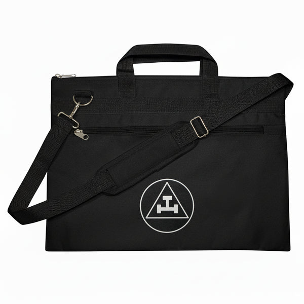 Masonic Royal Arch Black Tote Bag Silver Printed with Hand & Shoulder Carry